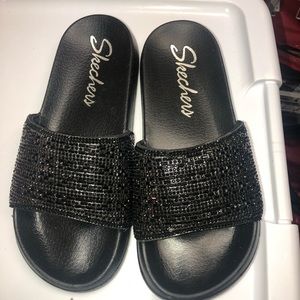 skechers sparkle slides